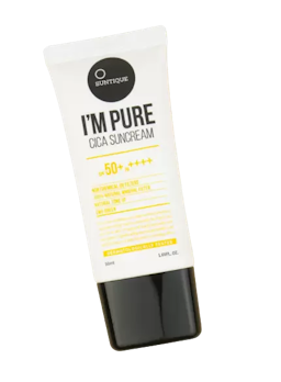 Image for a product I'm Pure Cica Sunscreen SPF 50+ | Brand is: Suntique
