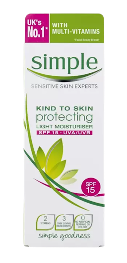 Image for a product Kind To Skin Protecting Light Moisturizer SPF 15 | Brand is: Simple