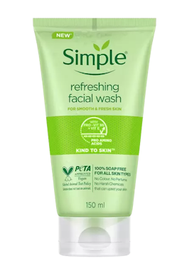 Image for a product Kind To Skin Refreshing Facial Gel Wash | Brand is: Simple