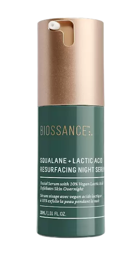 Image for a product Squalane + Lactic Acid Resurfacing Night Serum | Brand is: Biossance