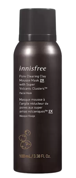 Image for a product Super Volcanic Clusters Pore Clearing Clay Mousse Mask | Brand is: INNISFREE
